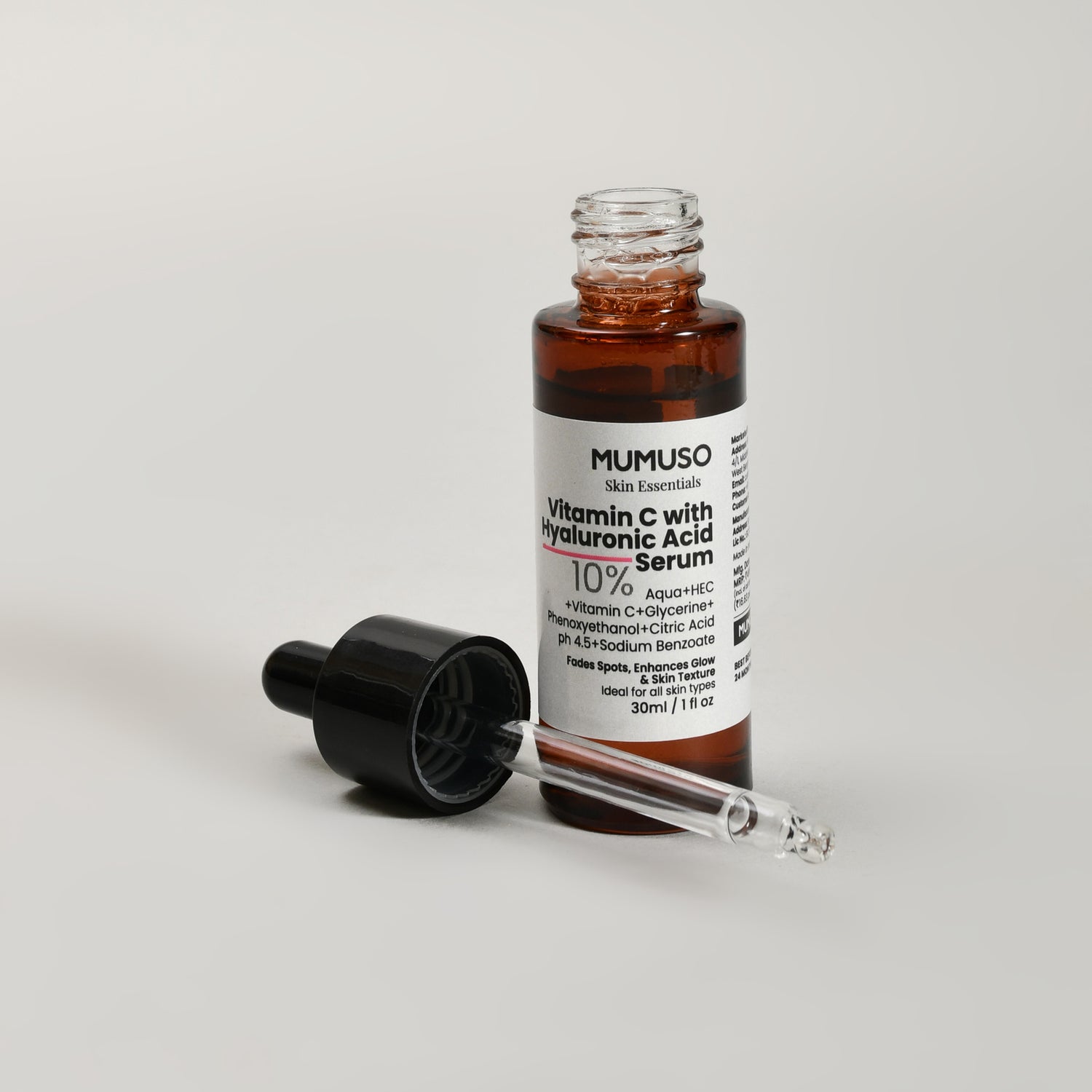 Mumuso Skin Essential: Vitamin C with Hyaluronic Acid Serum- 30ml