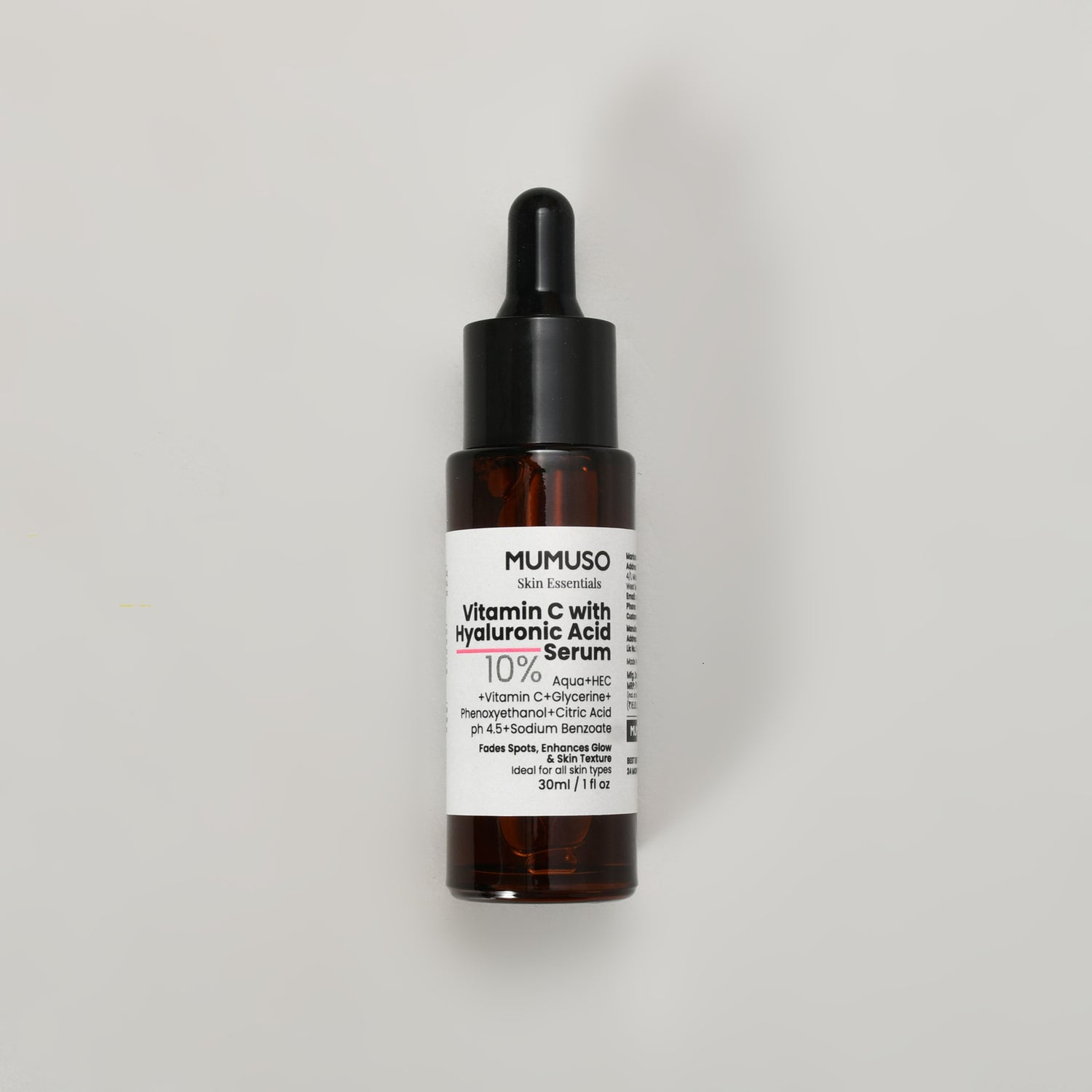 Mumuso Skin Essential: Vitamin C with Hyaluronic Acid Serum- 30ml