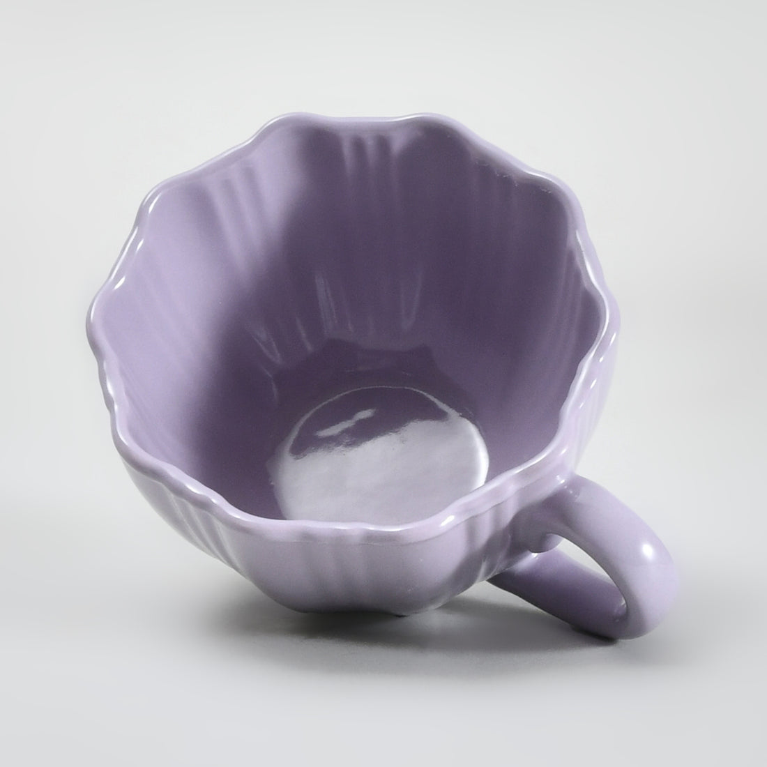 Super Pretty Flower Ceramic Mug- Purple/ 240ml