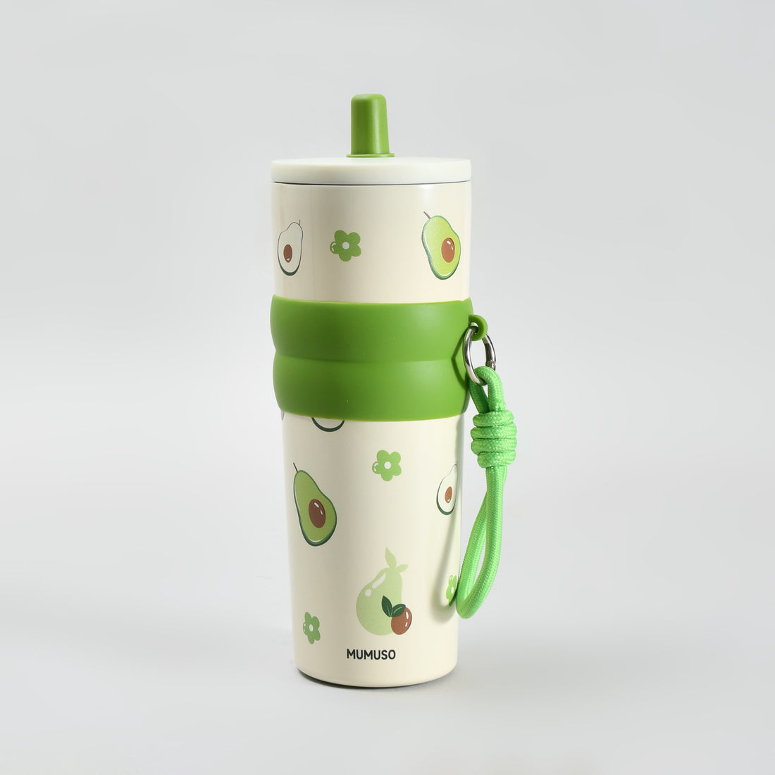 Mumuso Avocado Insulated Tumbler with Straw