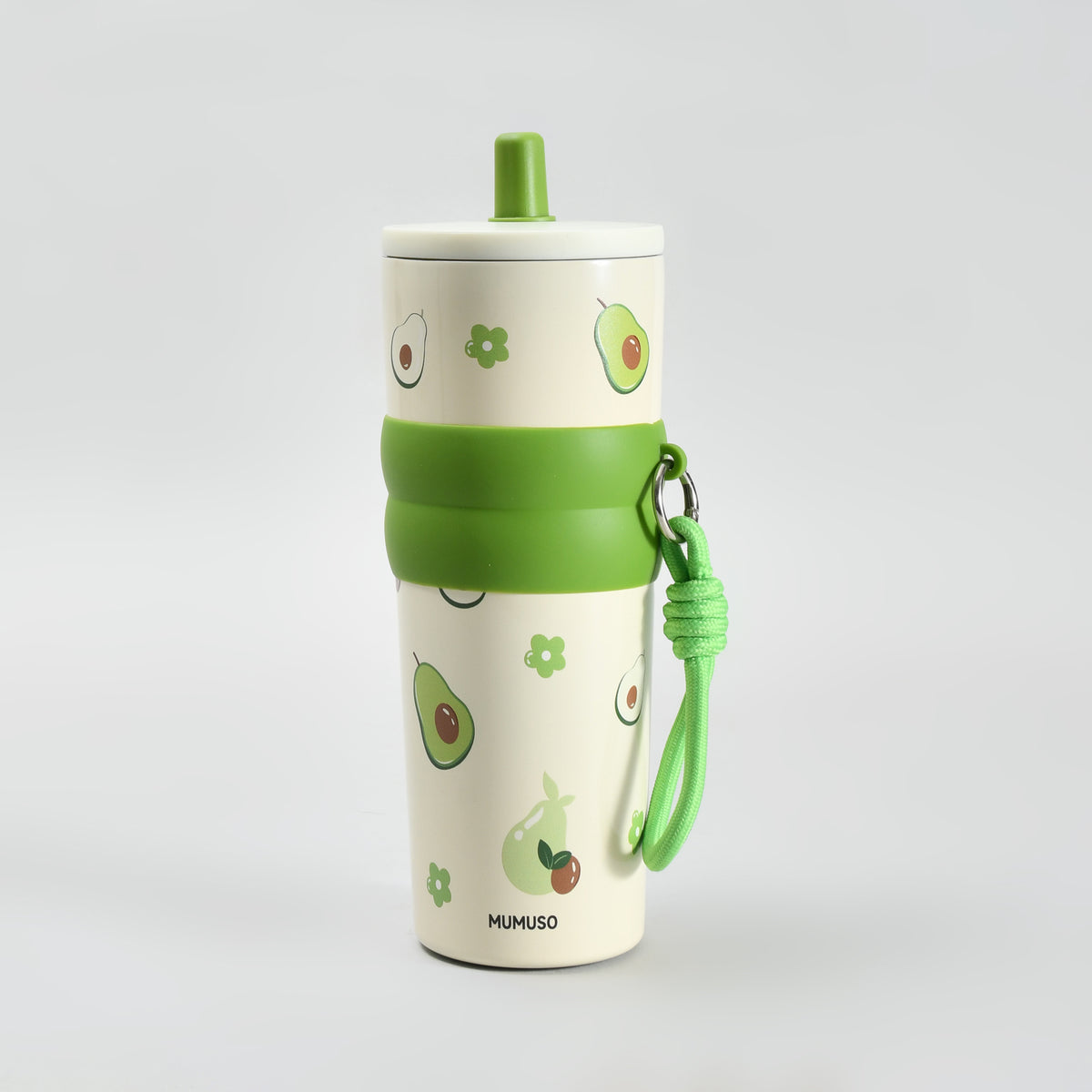 Mumuso Avocado Insulated Tumbler with Straw