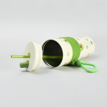 Mumuso Avocado Insulated Tumbler with Straw