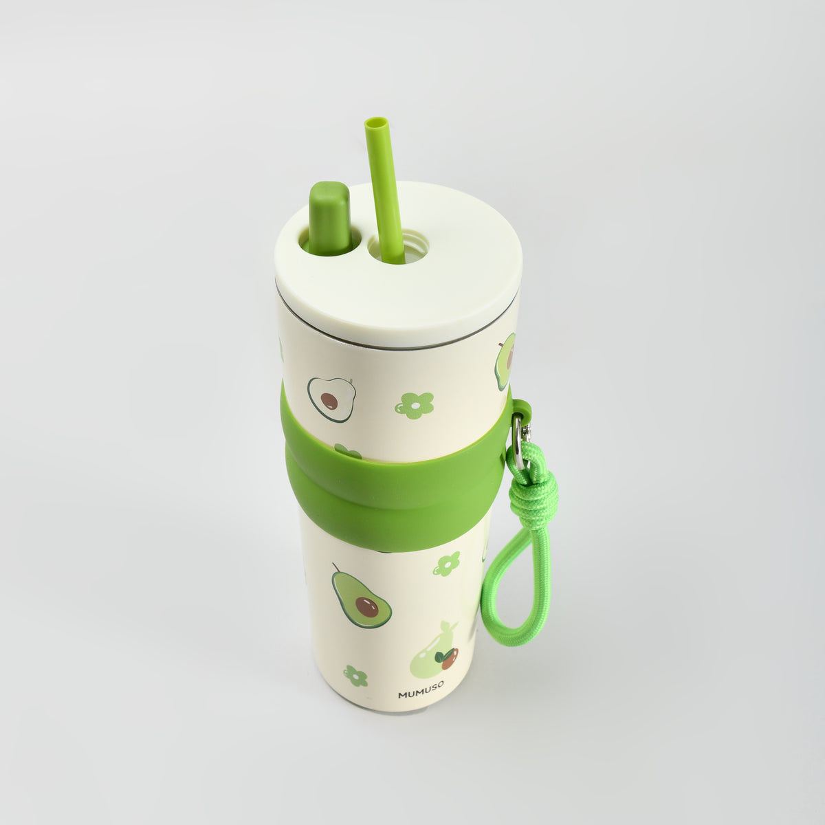 Mumuso Avocado Insulated Tumbler with Straw