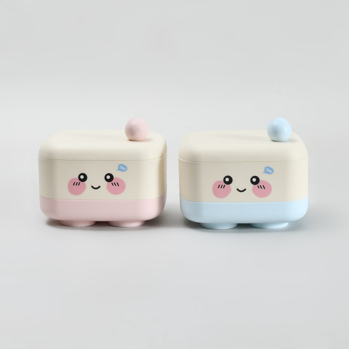 Mumuso Macroon Series Soap Case- Pink &amp; Blue