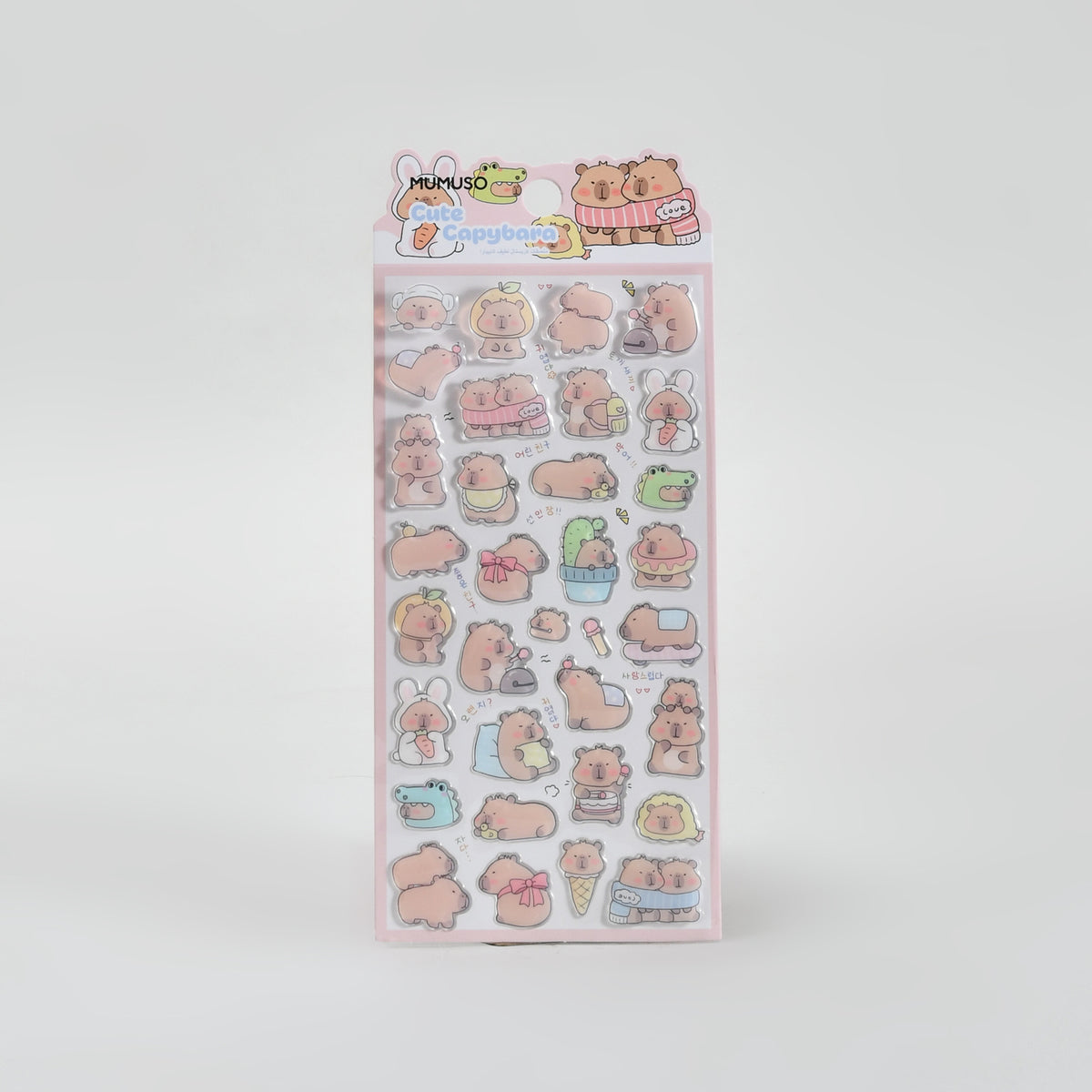 Kawaii Capybara Crystal Stickers