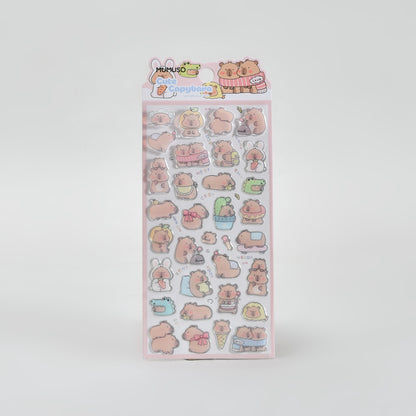 Kawaii Capybara Crystal Stickers