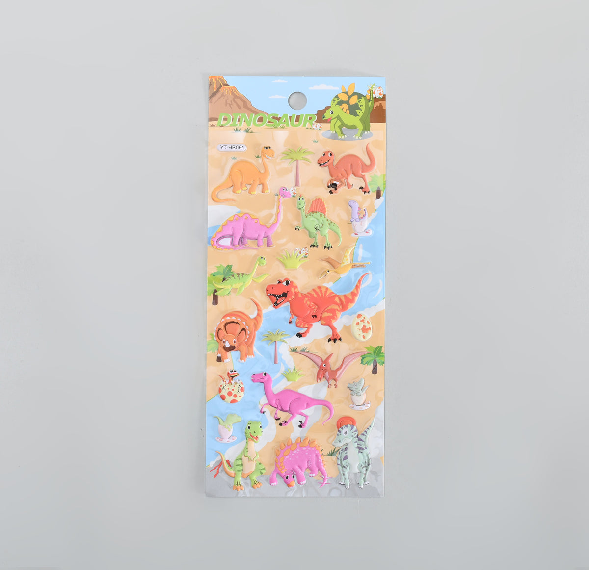 Dinosaur Puffy Stickers - Assorted Colours