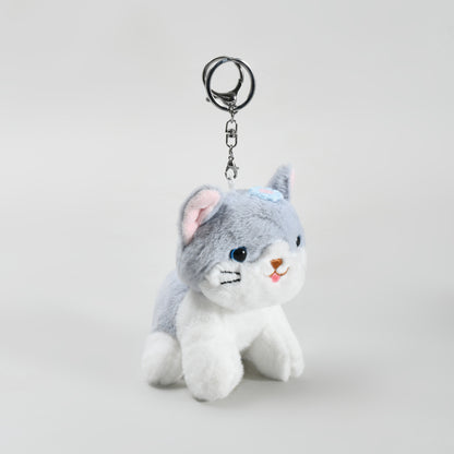 Cat wearing a Flower Bag Pendant - Grey