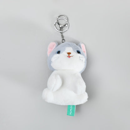 Cat wearing a Flower Bag Pendant - Grey