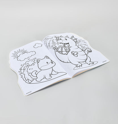 Irregular Colouring Book with Stickers - Cute Animal / 24 Pages
