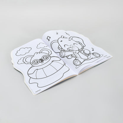 Irregular Colouring Book with Stickers - Cute Animal / 24 Pages