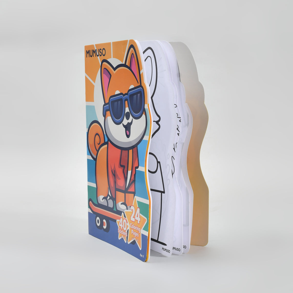 Irregular Colouring Book with Stickers - Cute Animal / 24 Pages