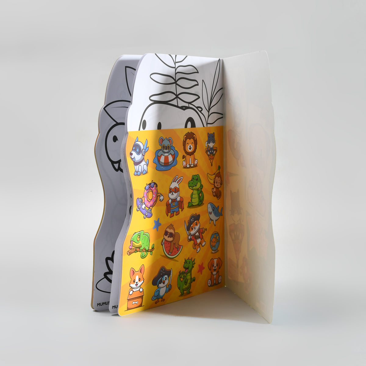 Irregular Colouring Book with Stickers - Cute Animal / 24 Pages
