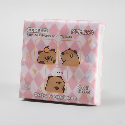 Capybara Fashion Printed Facial Tissues - 40 Sheets