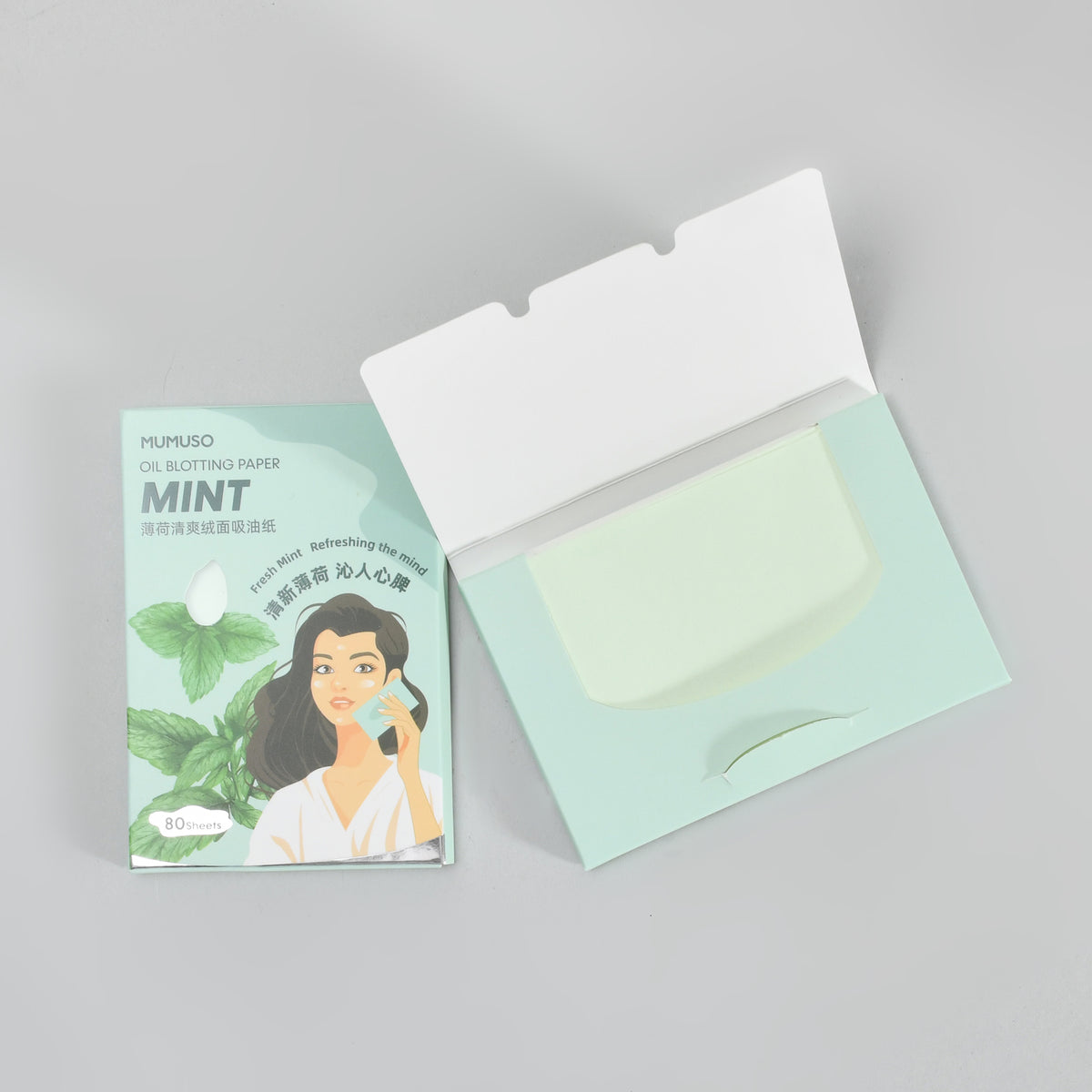 Mint Oil Blotting Paper - Set of 2 (60 Sheets Each)