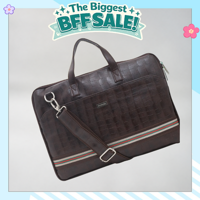 Executive Laptop Messenger Bag - Brown