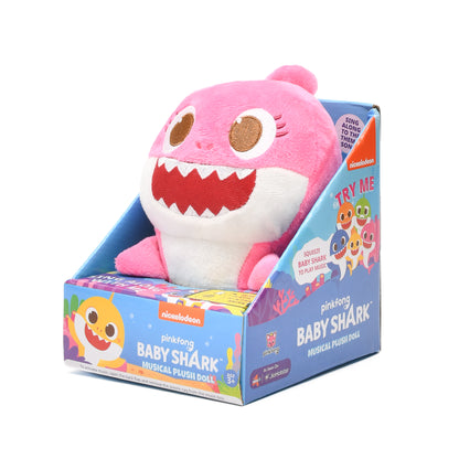 Baby Shark Musical Plush Doll- Pink- 8inch