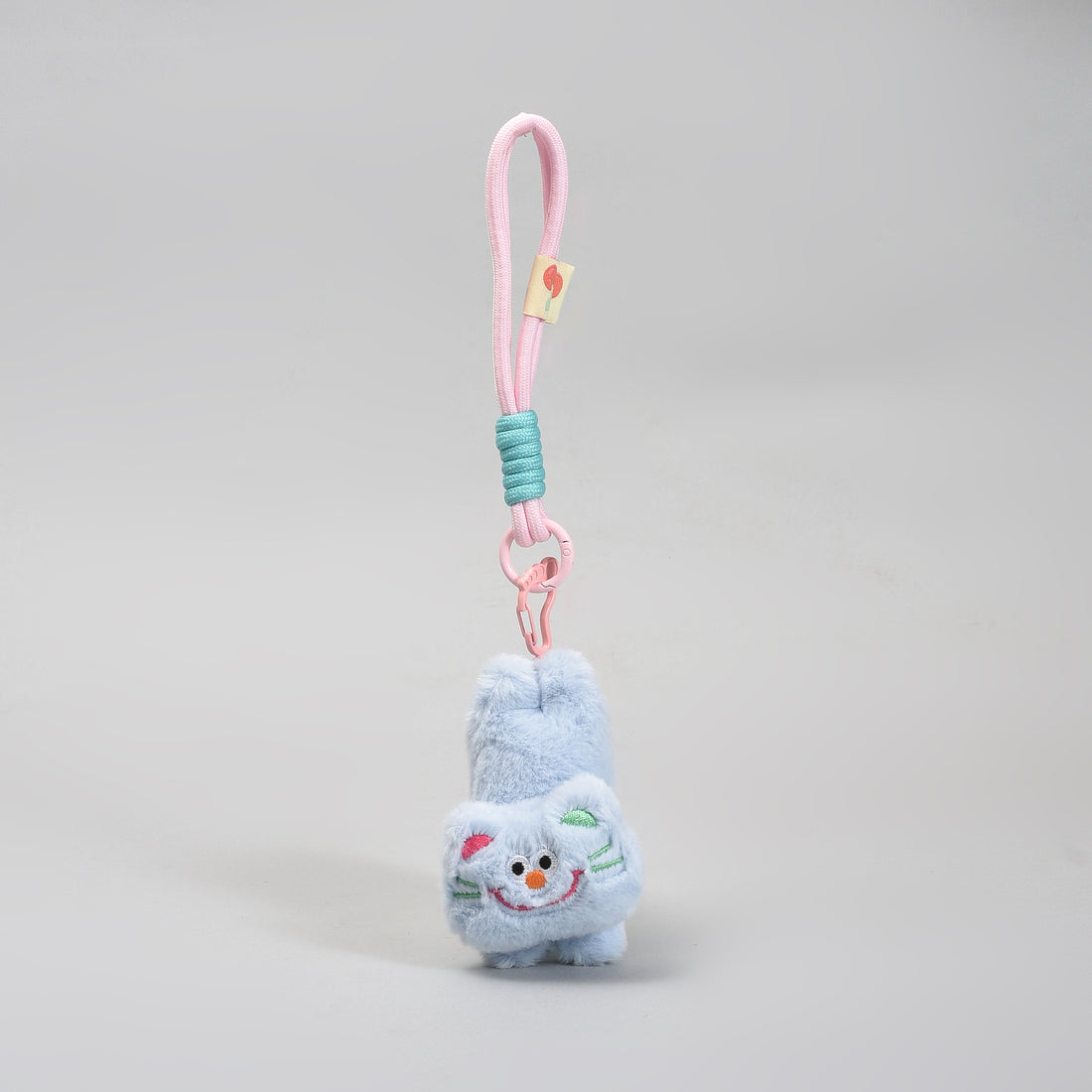 Adorable Blue Kitty Plush Keychain- Wristlet Bag Pendant
