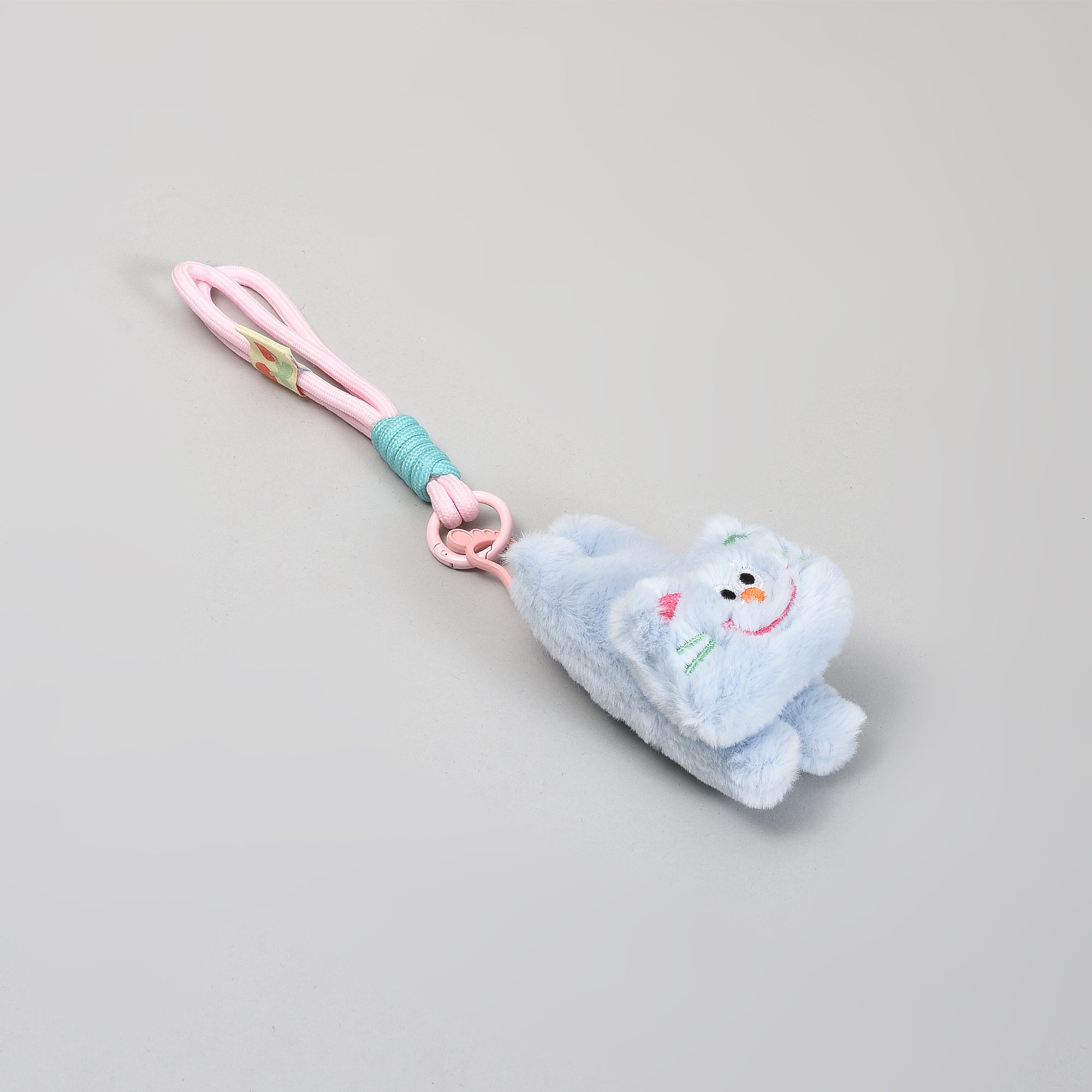 Adorable Blue Kitty Plush Keychain- Wristlet Bag Pendant