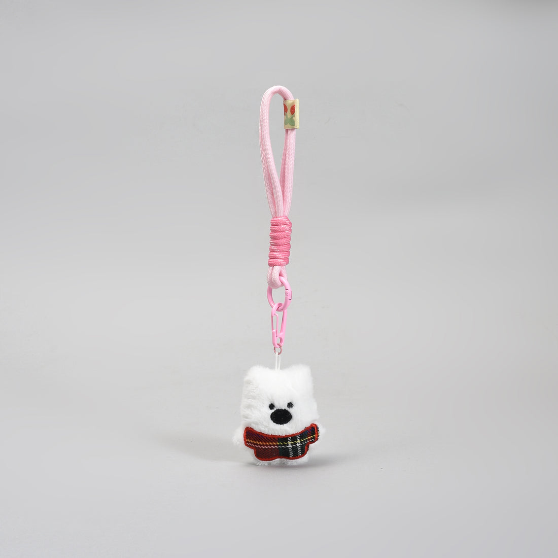 Tartan Hat Bear Pink Wristlet Plush Bag Charm