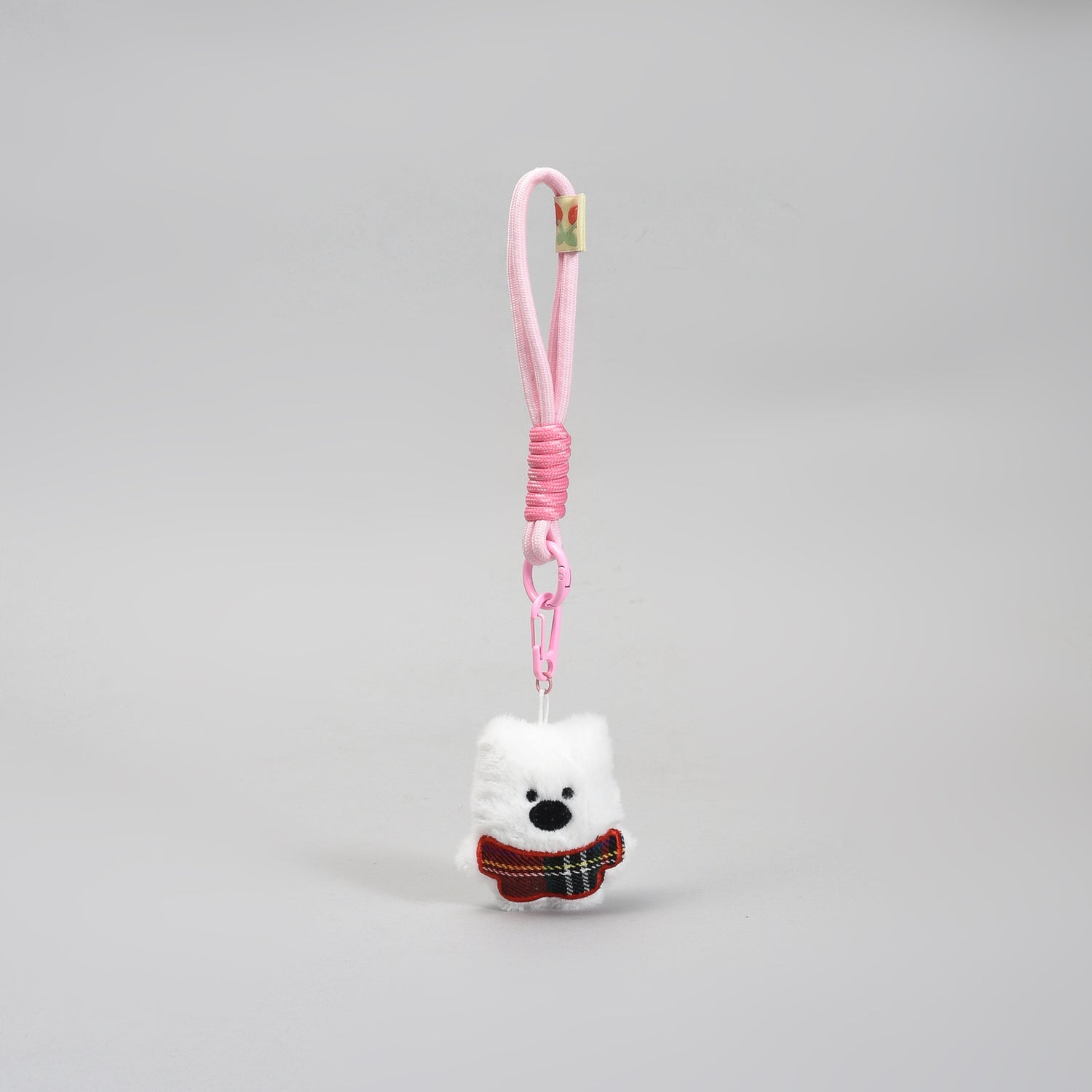 Tartan Hat Bear Pink Wristlet Plush Bag Charm