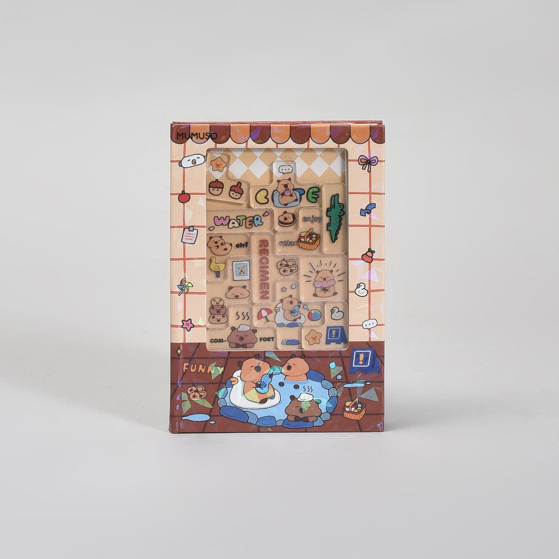 Fun Notebook with Tetris Game Cover (Capybara&
