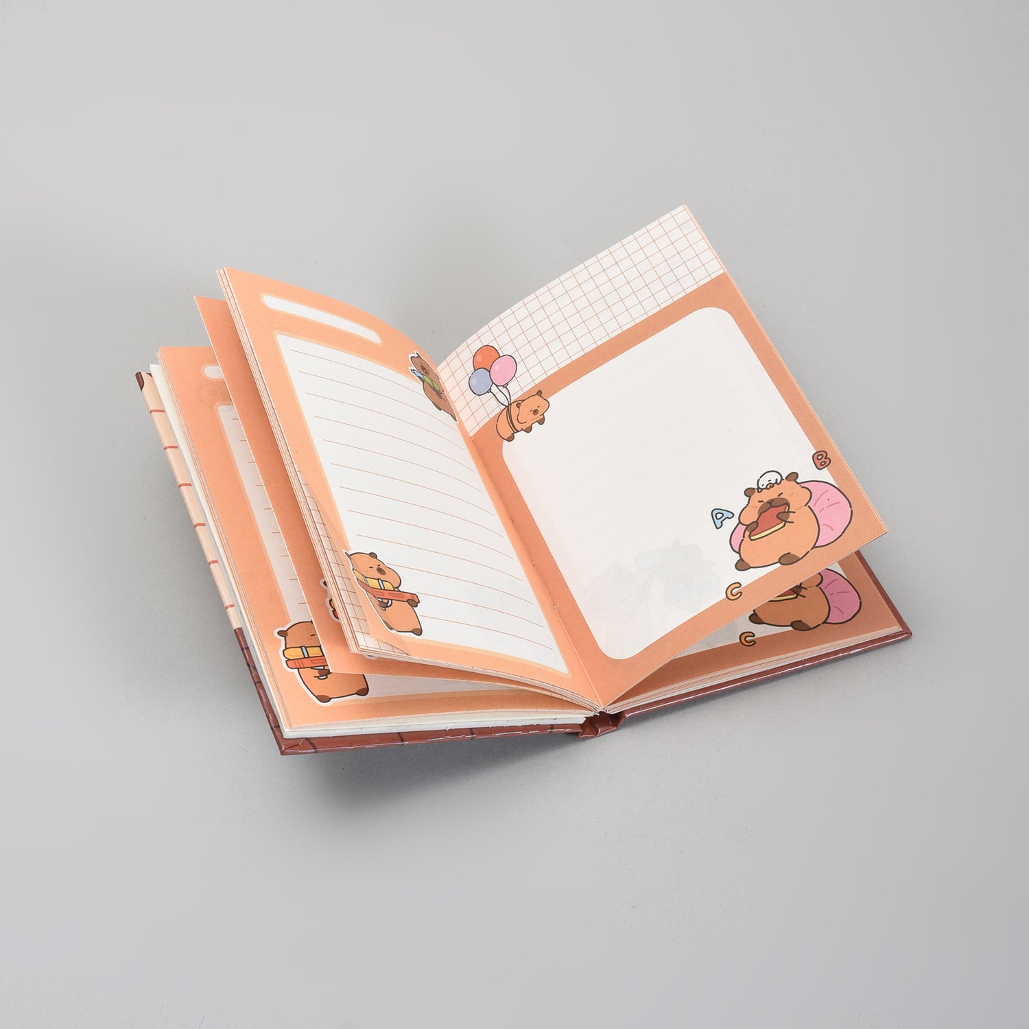 Fun Notebook with Tetris Game Cover (Capybara&
