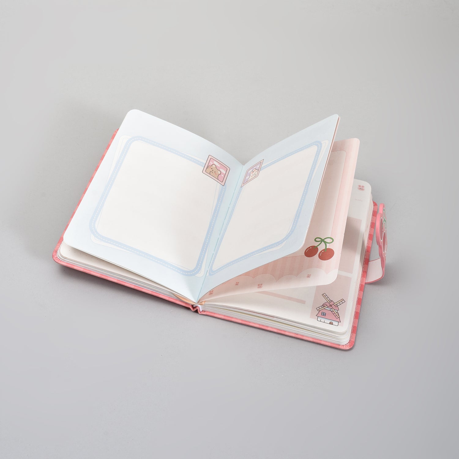 36K Leather Cherry Bomb Magnetic Lock Planner Diary- Red