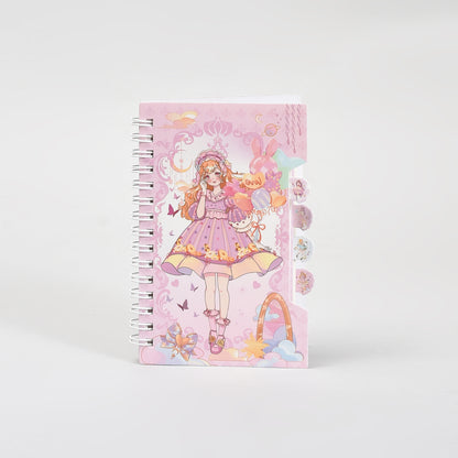 Fairy Tale Spiral Notebook &amp; Butterfly 10 Colour Pen Set- Purple