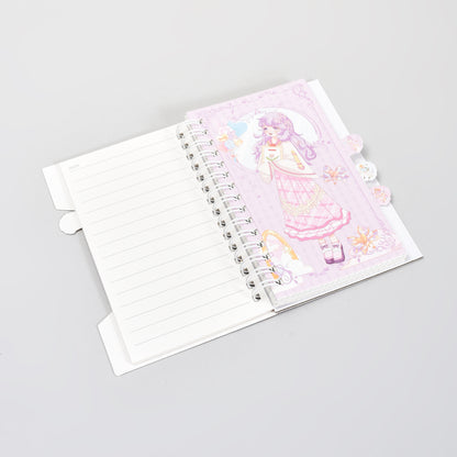 Fairy Tale Spiral Notebook &amp; Butterfly 10 Colour Pen Set- Purple