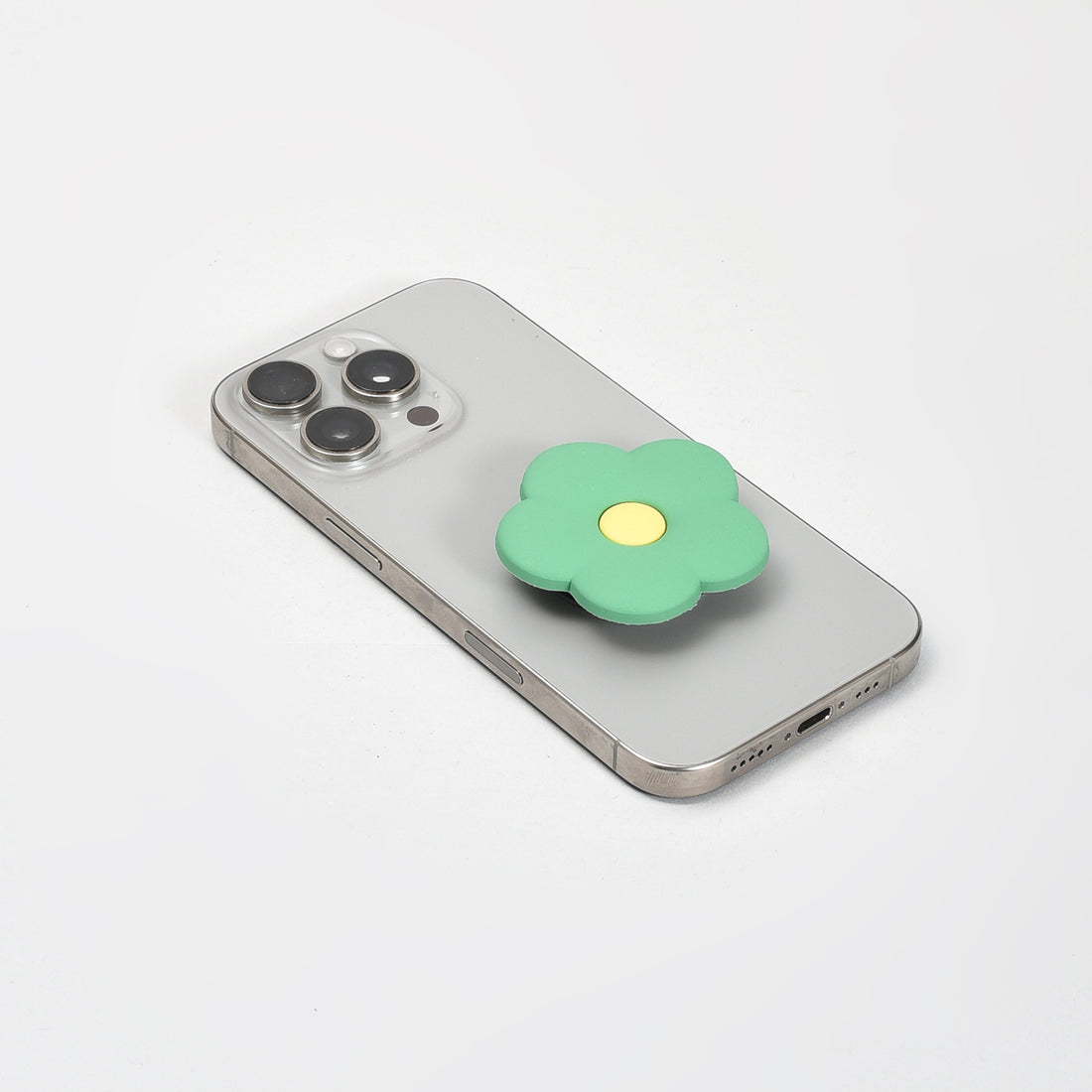 Green Flower Popsocket Collapsible Airbag Phone Holder