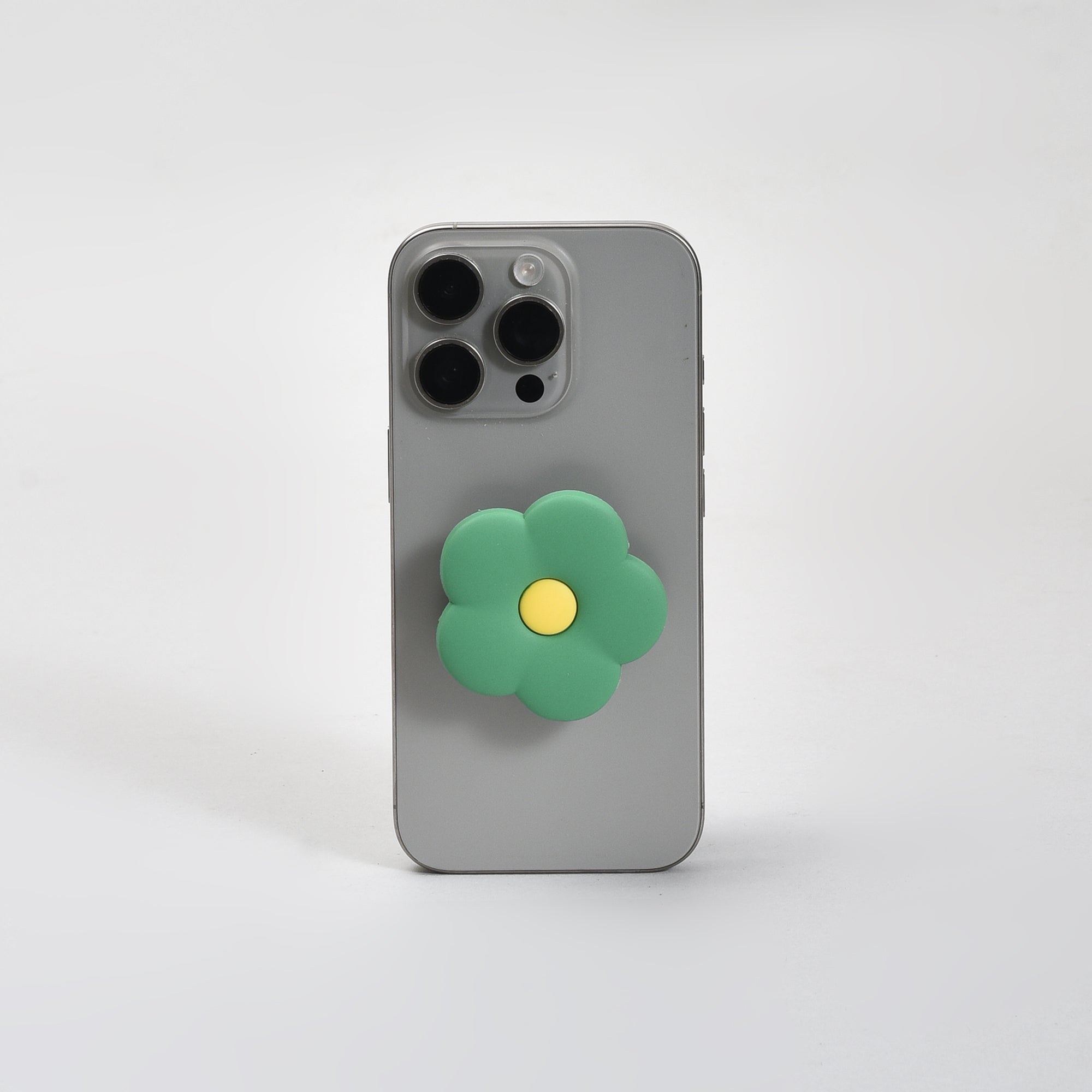 Green Flower Popsocket Collapsible Airbag Phone Holder