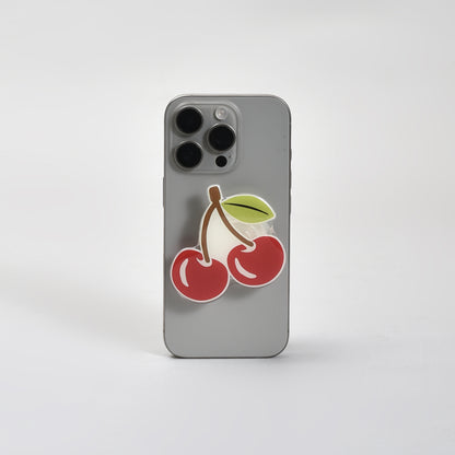 Cherry Shaped Collapsible Mobile  Pop Socket- Red