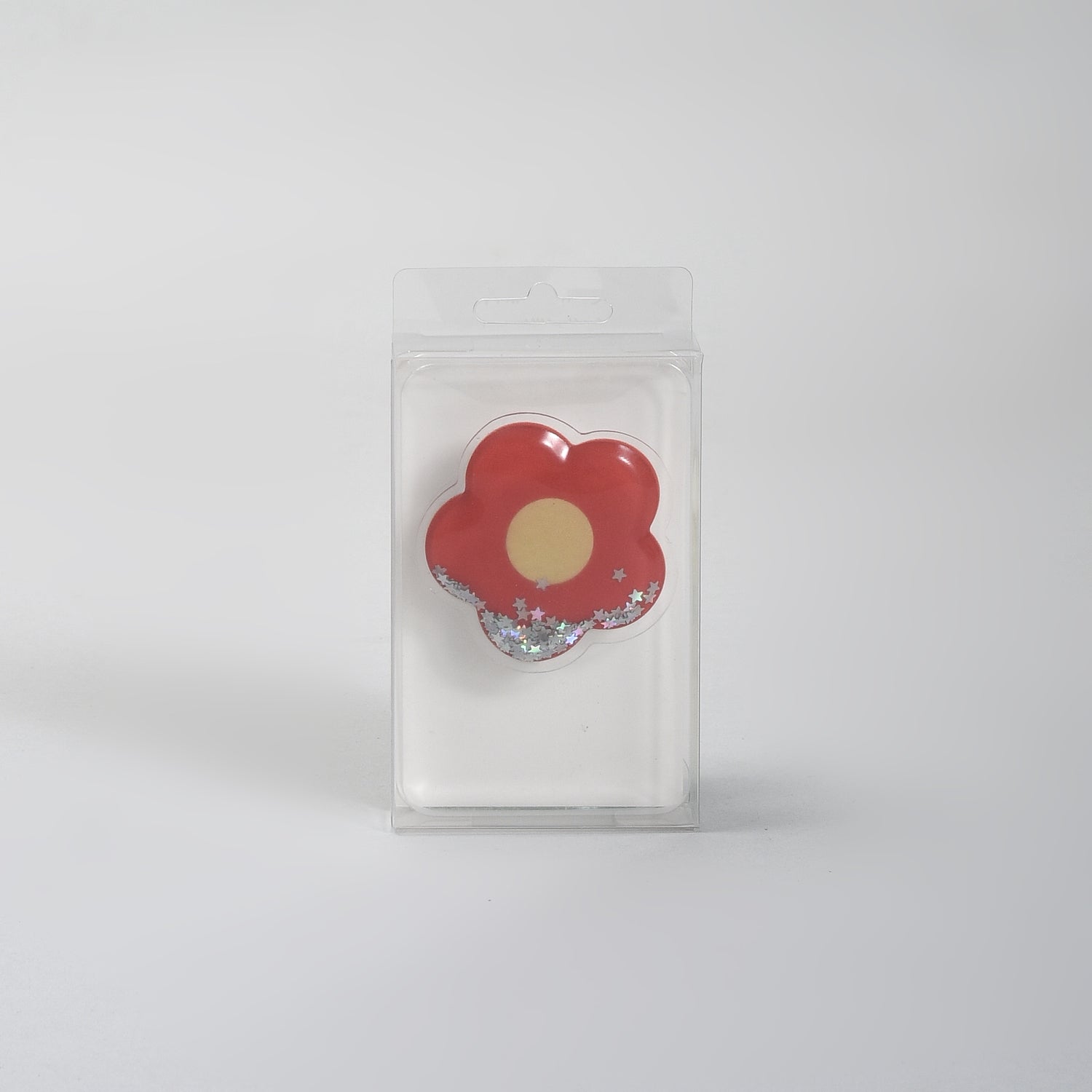 Glitter Bloom Red Flower Collapsible Airbag Phone Holder Popsocket