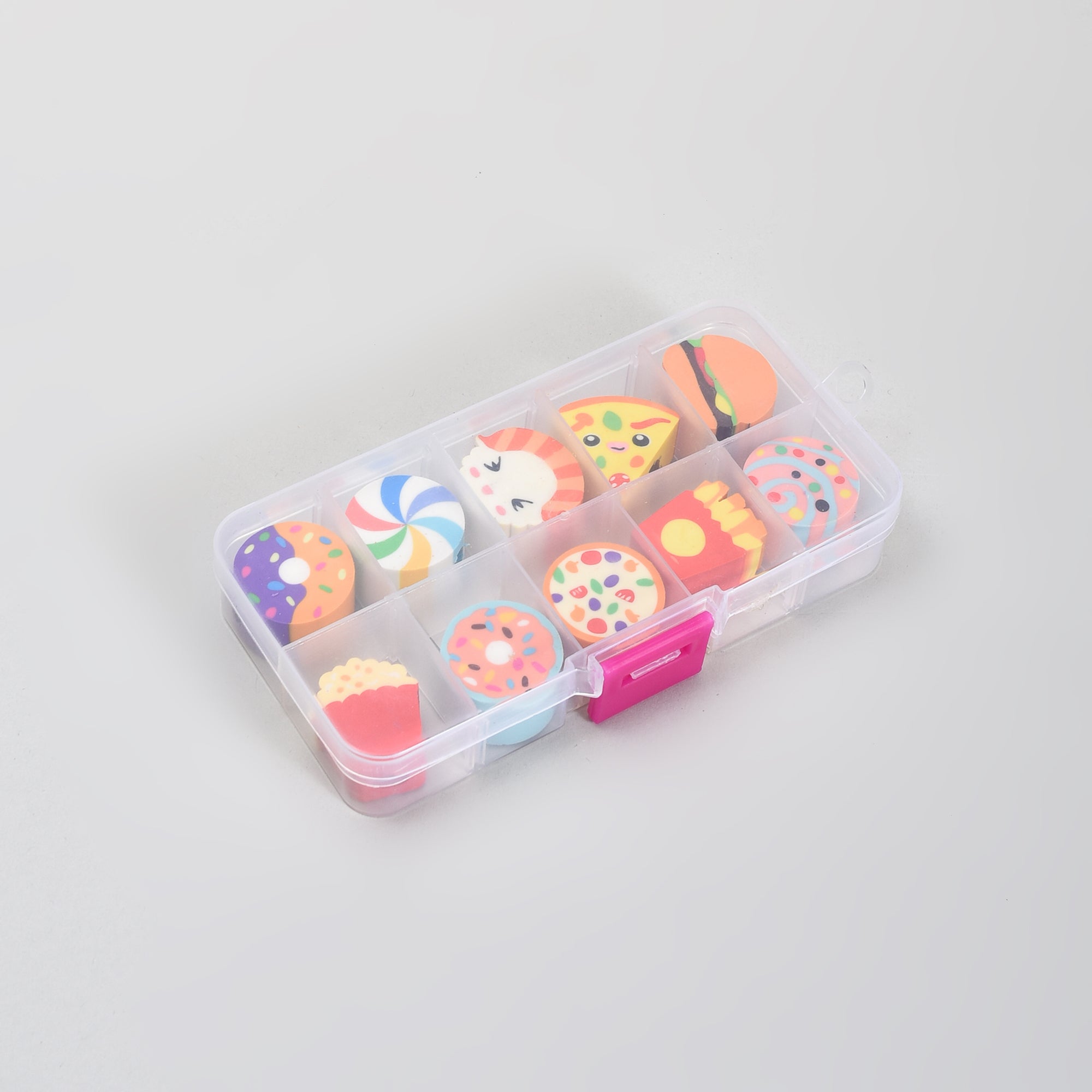 Delicious Food Mini Eraser Set- 10 mini Erasers