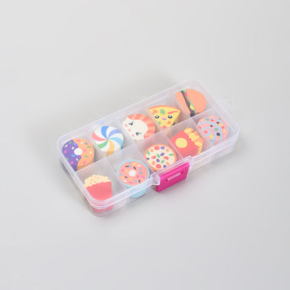 Delicious Food Mini Eraser Set- 10 mini Erasers