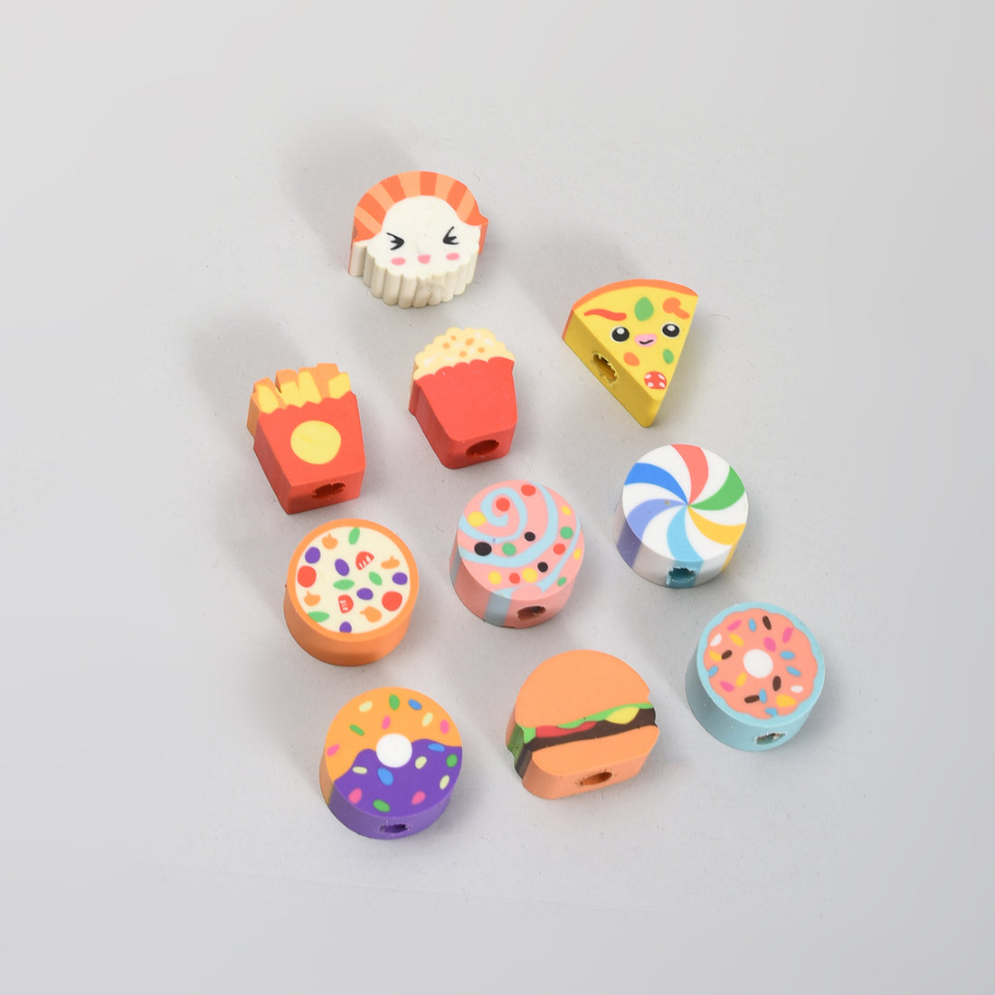 Delicious Food Mini Eraser Set- 10 mini Erasers