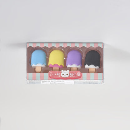 Cute Icecream Shaped Erasers- Set of 4