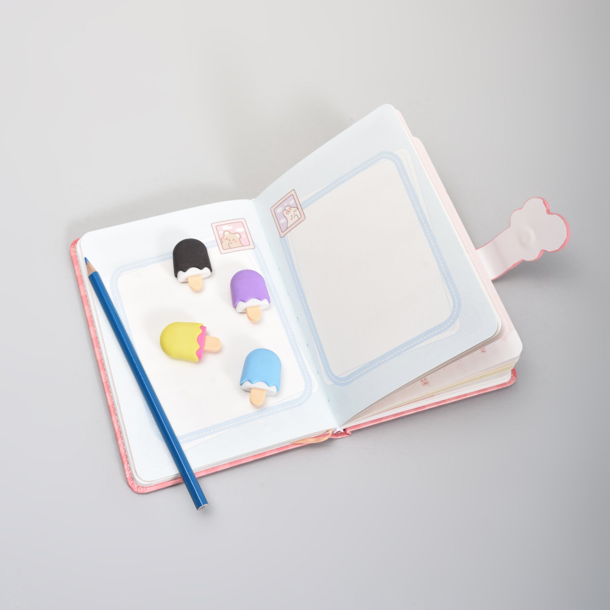 Cute Icecream Shaped Erasers- Set of 4