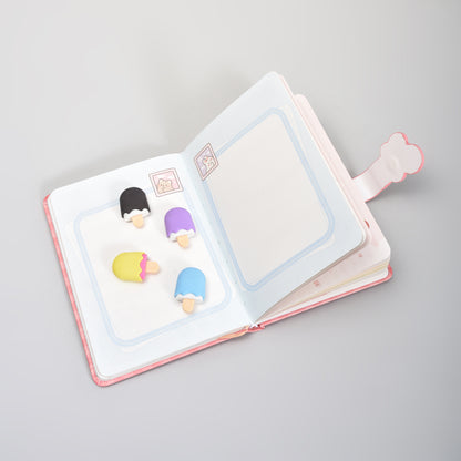 Cute Icecream Shaped Erasers- Set of 4