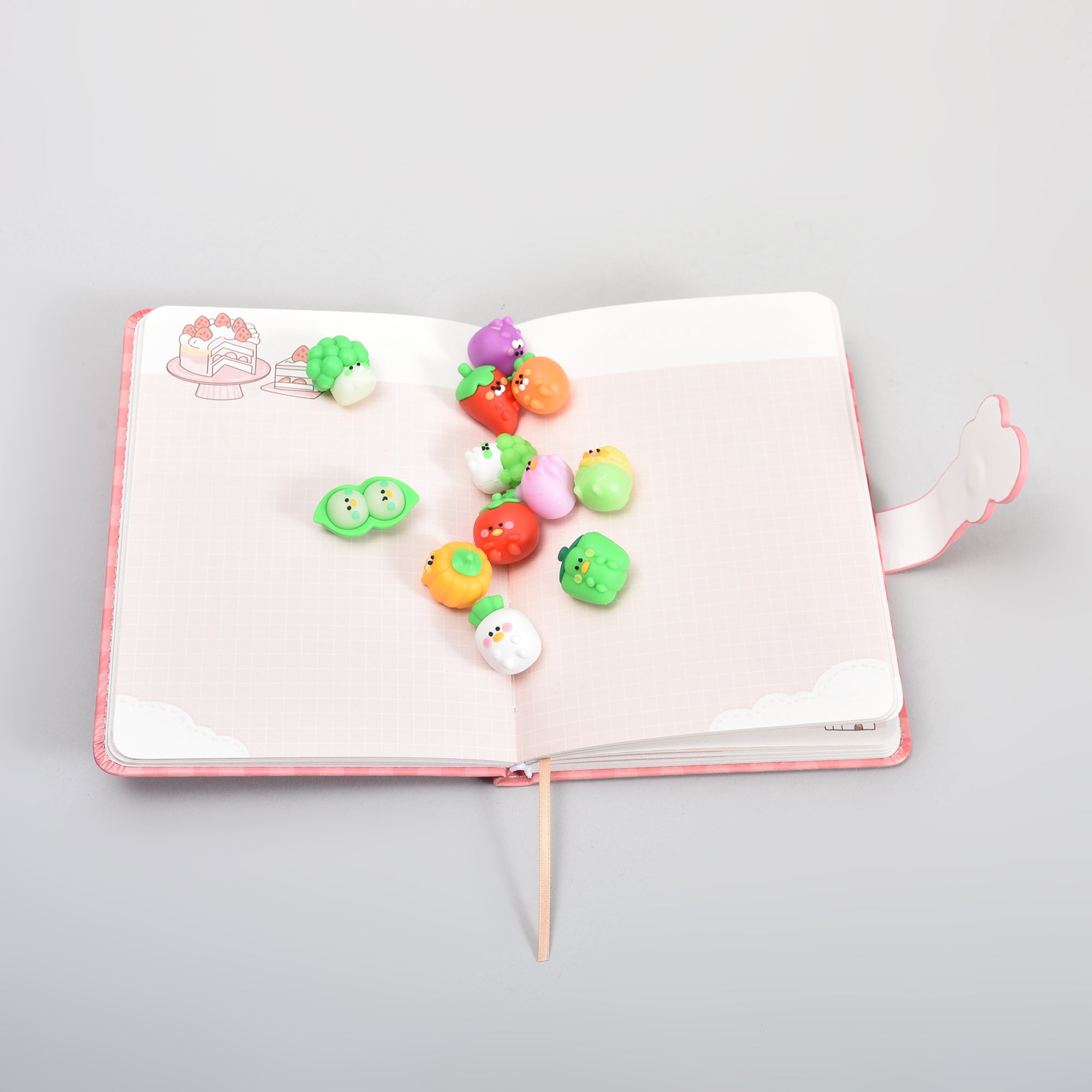 Cute Vegetable Mini Eraser Set- 12 earsers