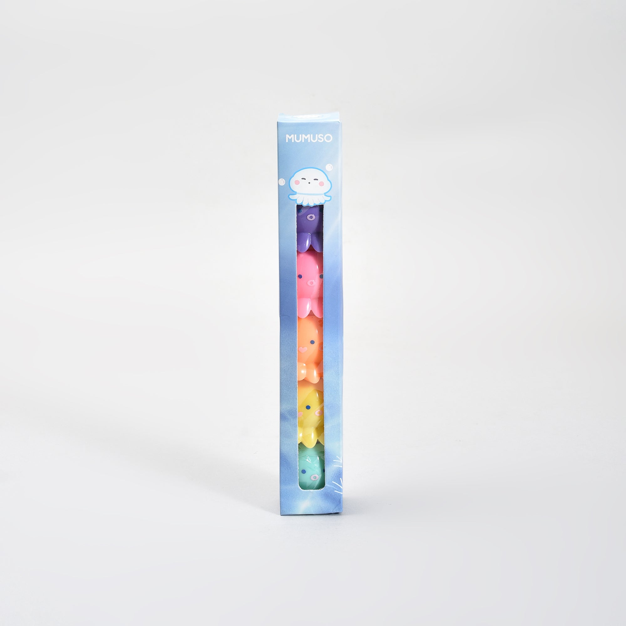 SuperCute Octopus Highlighter Set( Five Colours)- Purple/Yellow/ Green/Pink/ Orange