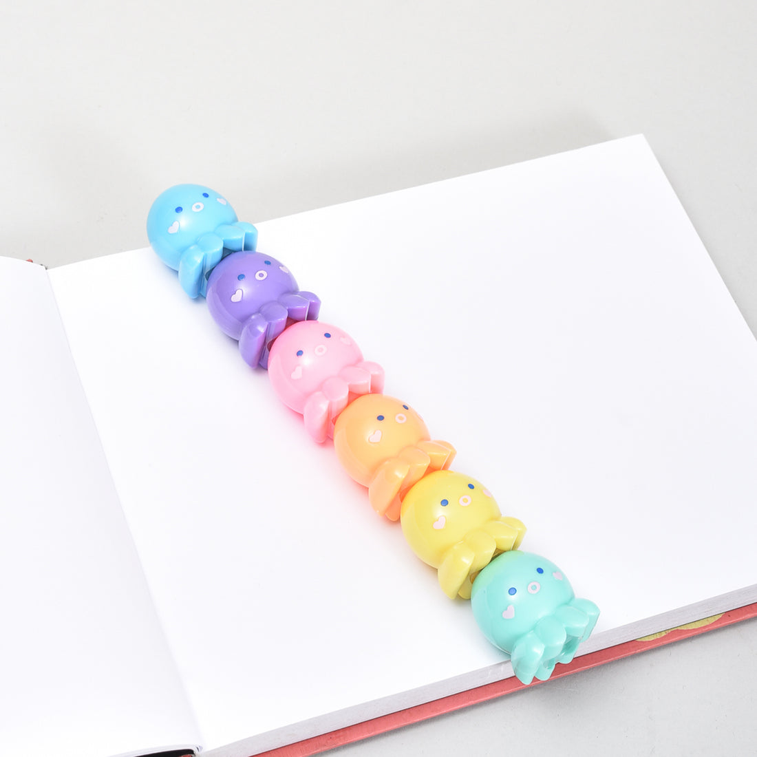 SuperCute Octopus Highlighter Set( Five Colours)- Purple/Yellow/ Green/Pink/ Orange