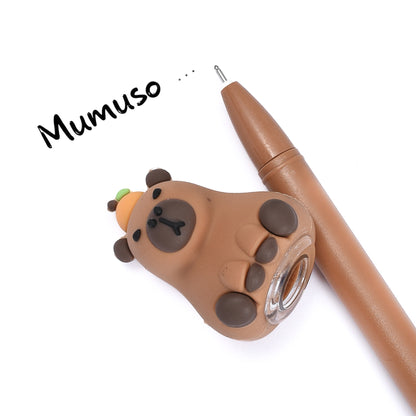 Cute Brown Capybara  Character Gel Pen- Black Ink