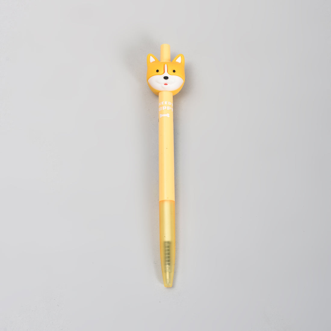 Yellow Corgi Retractable Ball Point Pen