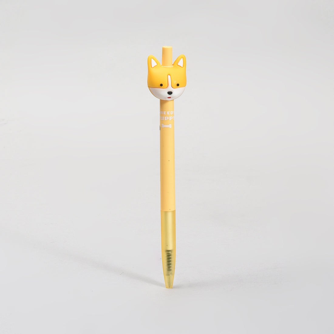 Yellow Corgi Retractable Ball Point Pen