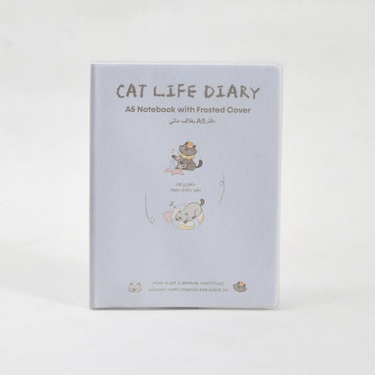 A5 Frosted Cover Notebook - Cat&