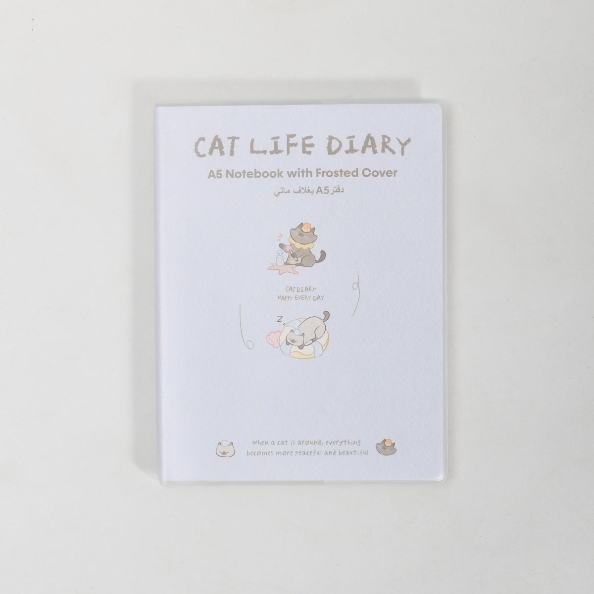 A5 Frosted Cover Notebook - Cat&