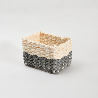Paper Rope Woven Storage Basket Set - 3 Pcs set