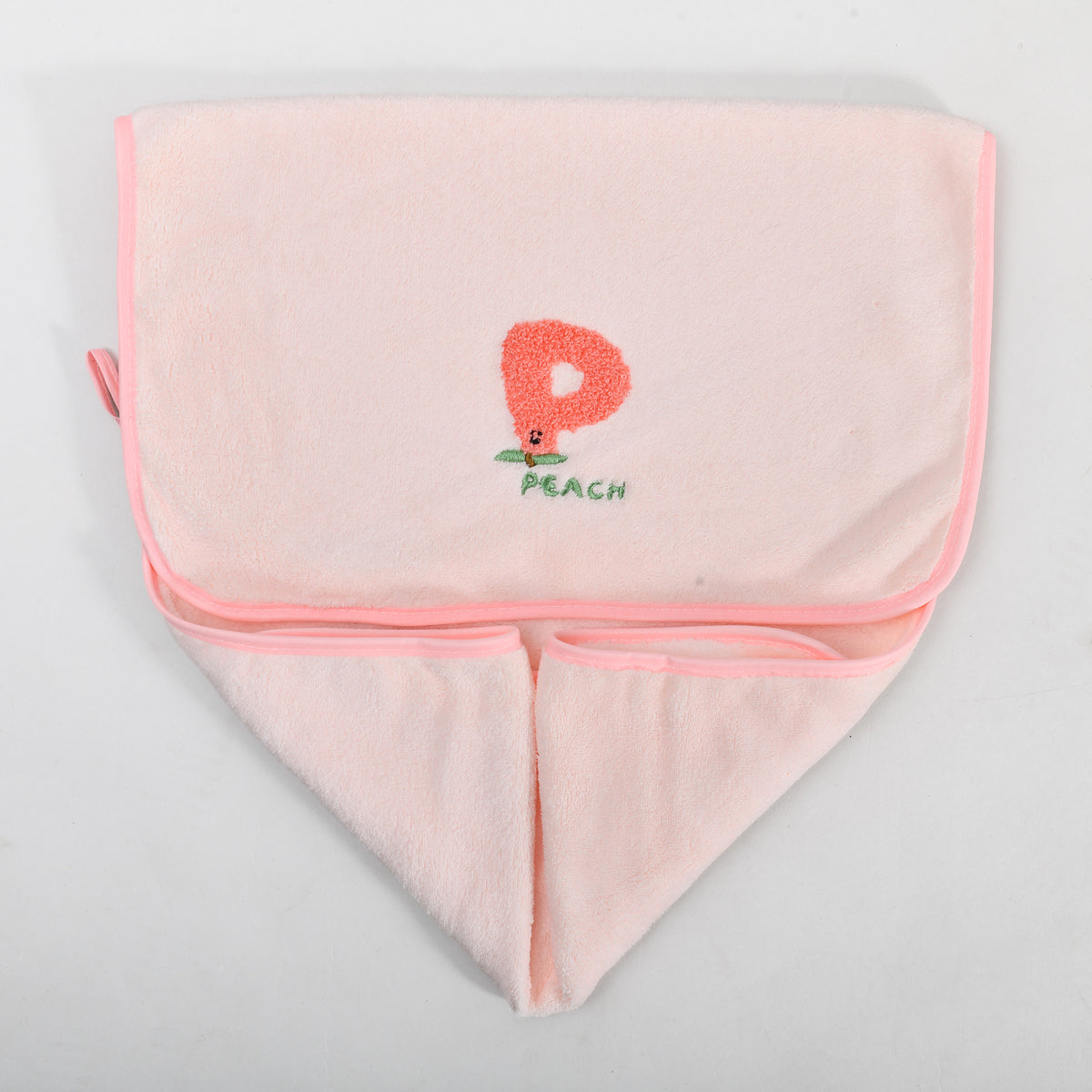 Fun Fruit Print Face Towel - Grey / Pink